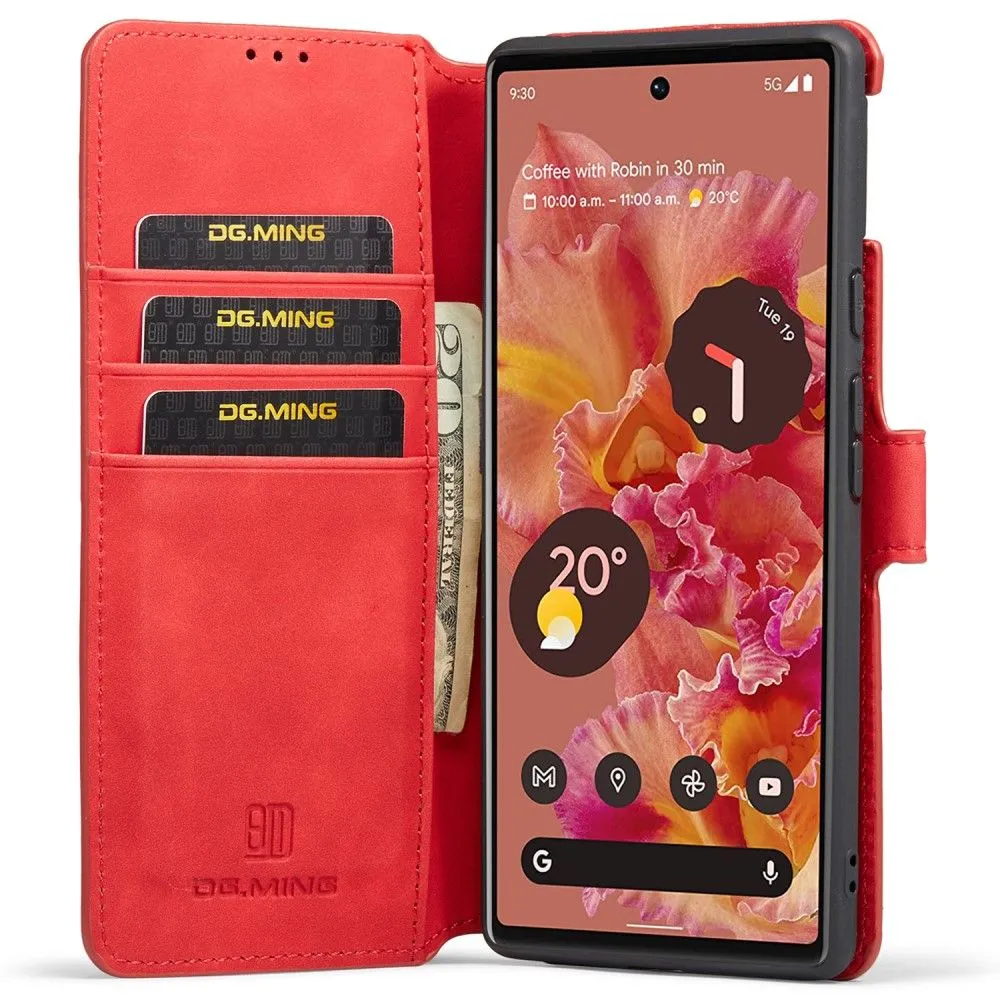 DG.MING Google Pixel 6 Retro Case - Red