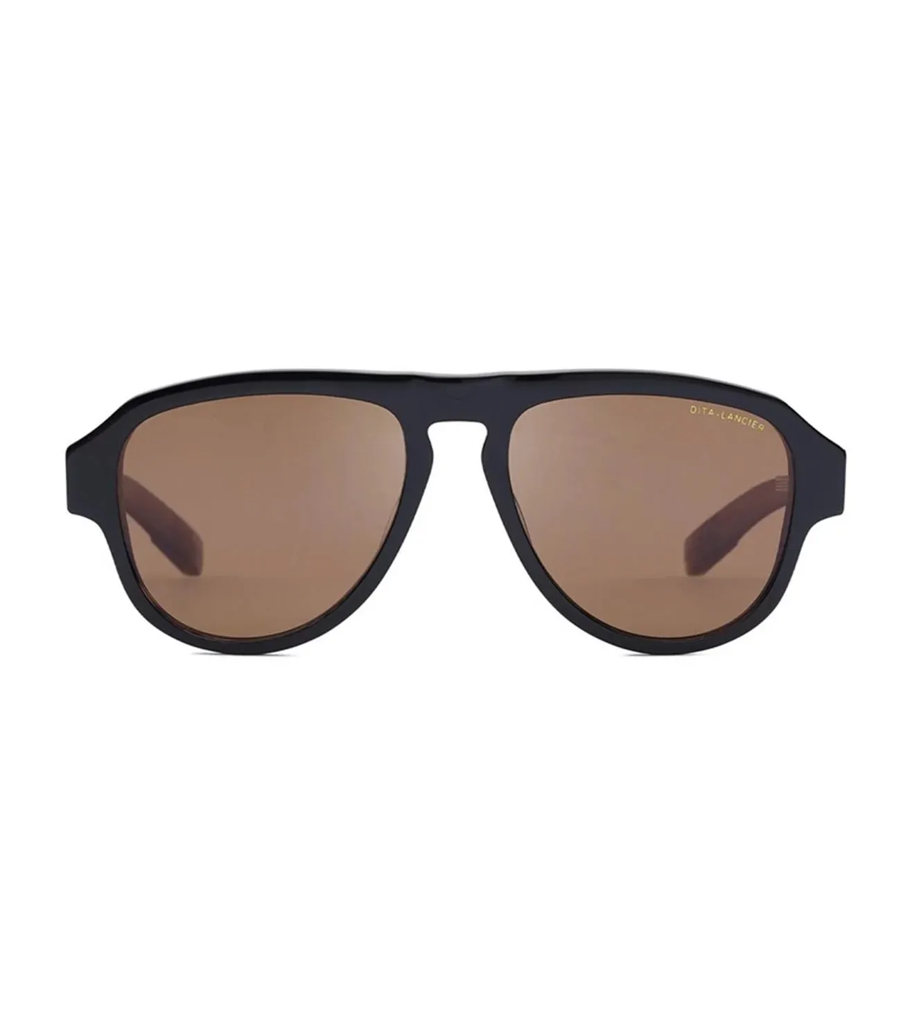 Dita Lancier LSA-706 Unisex Brown Aviator Sunglasses