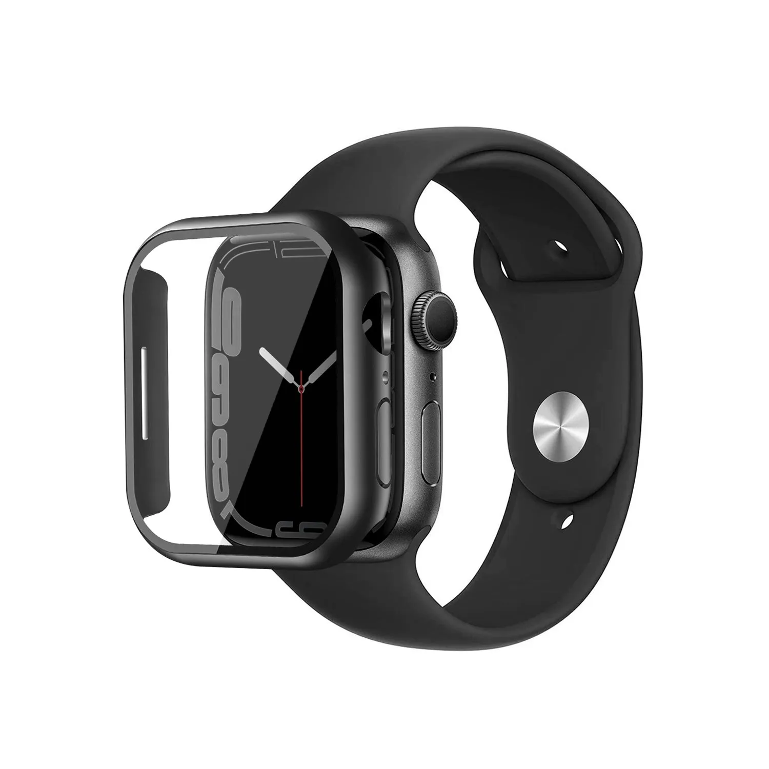 Eiger Mountain Glass Full Case for Apple Watch 9 / 8 / 7 41mm in Black