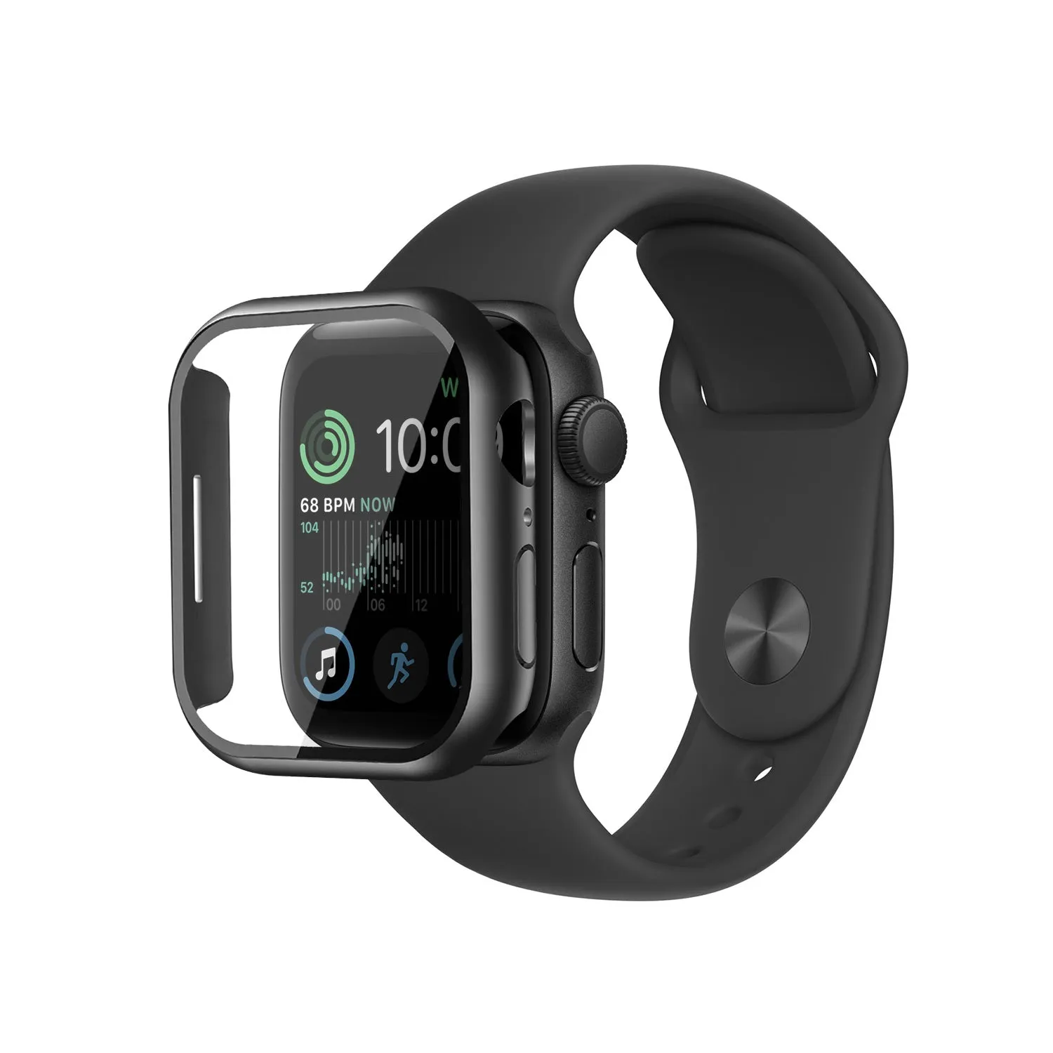 Eiger Mountain Glass Full Case for Apple Watch SE 40mm in Black