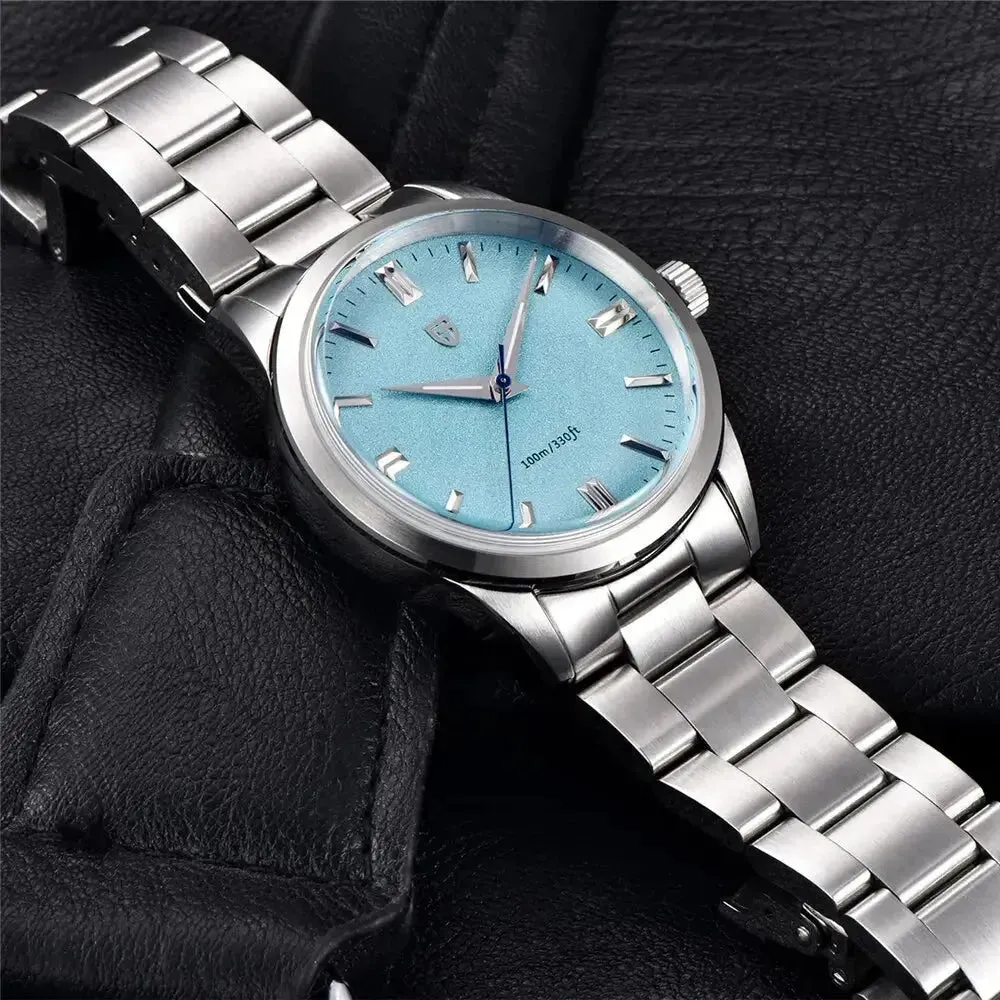 ELEGANCE® P1731 Men Watch Quartz 38mm Stainless Steel AR Coating Sapphire VH31 Business Sports Wristwatch