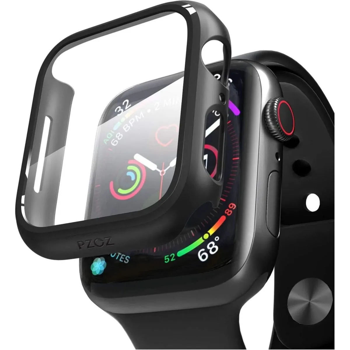 Entronix Apple Watch Series 6/5/4/SE, 44mm Case - Built-In Screen Protector,