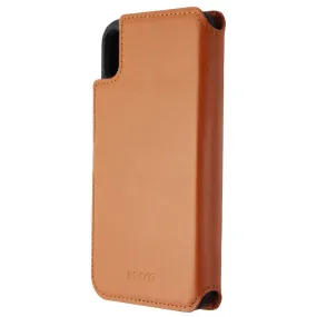 ERCKO 2-in-1 Magnet Wallet Leather Case for iPhone XR - Brown/Black