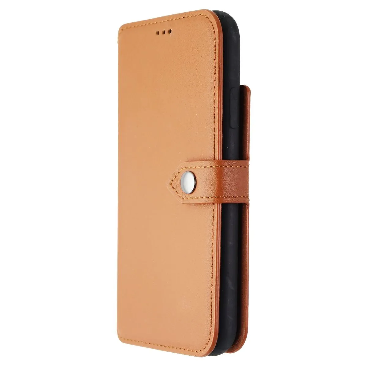 ERCKO 2-in-1 Magnet Wallet Leather Case for iPhone XR - Brown/Black