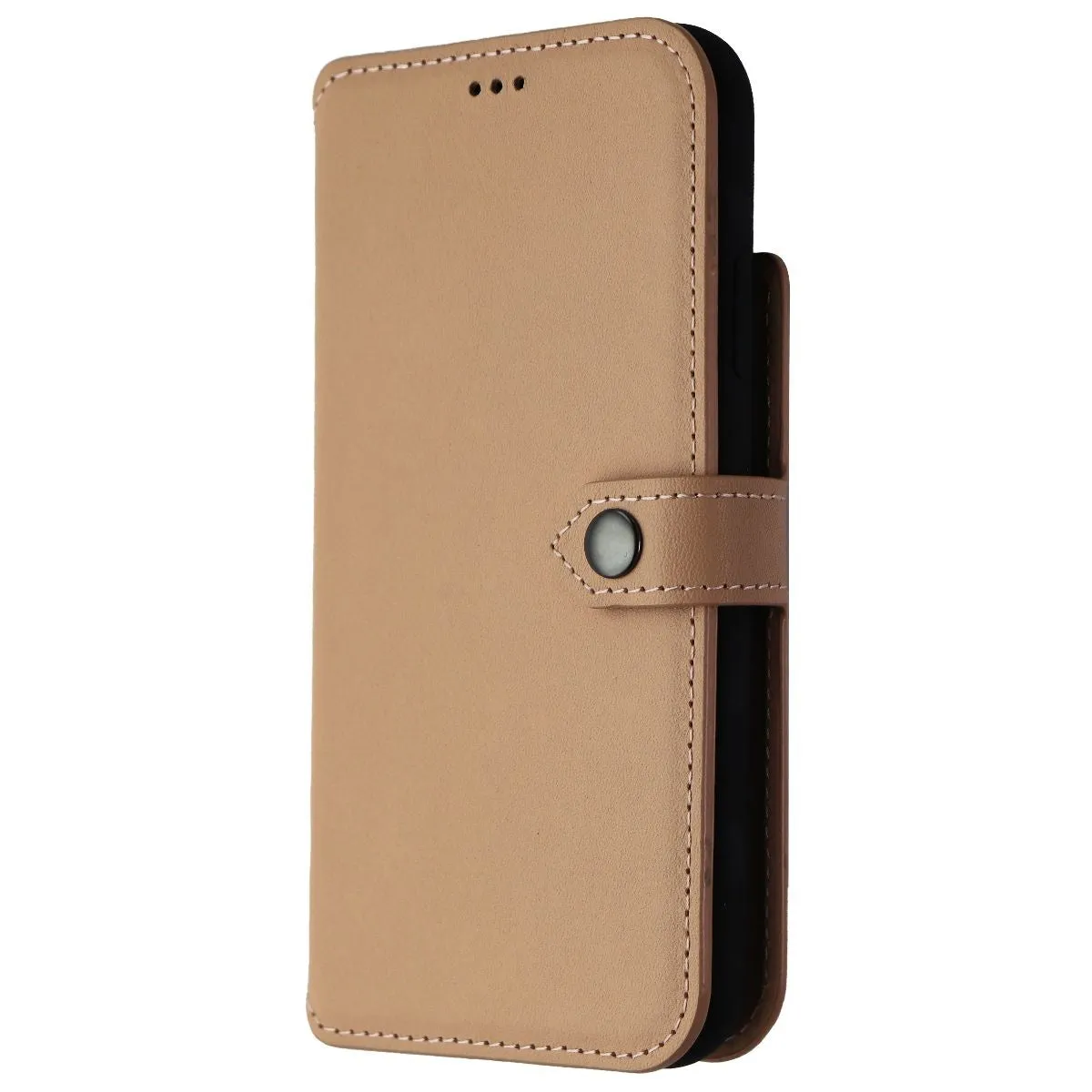 ERCKO 2-in-1 Magnet Wallet Leather Case for iPhone XR - Light Brown/Black