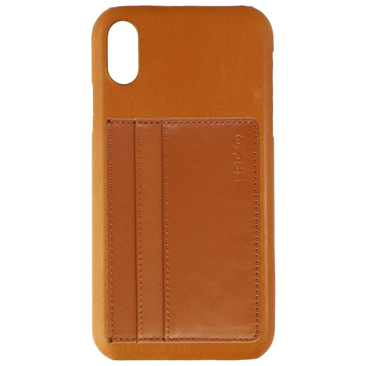 Ercko 2-in-1 Slim Magnet Wallet Leather Case for iPhone XR - Brown