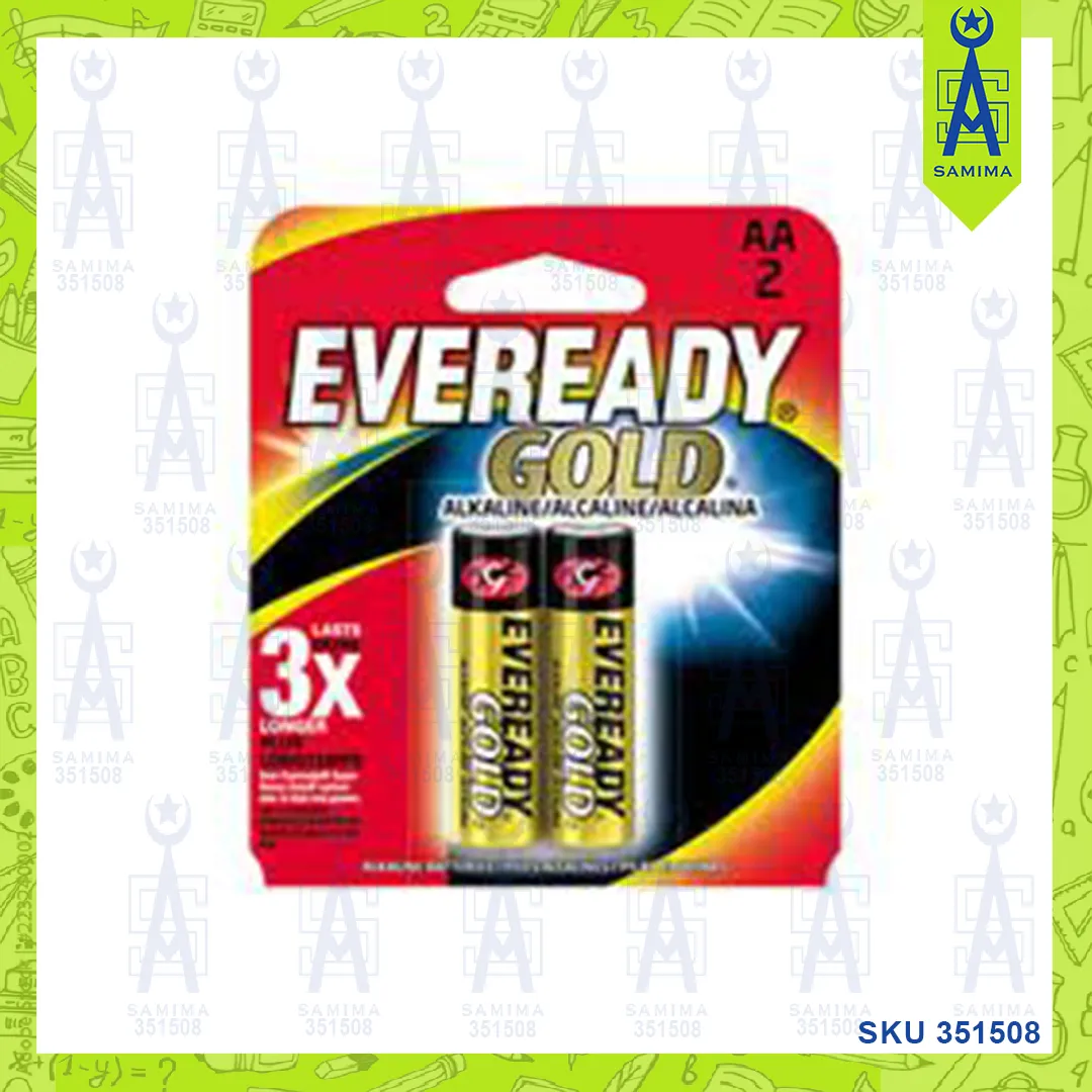 EVEREADY GOLD BATTERIES  AA 2'S   A91BP2