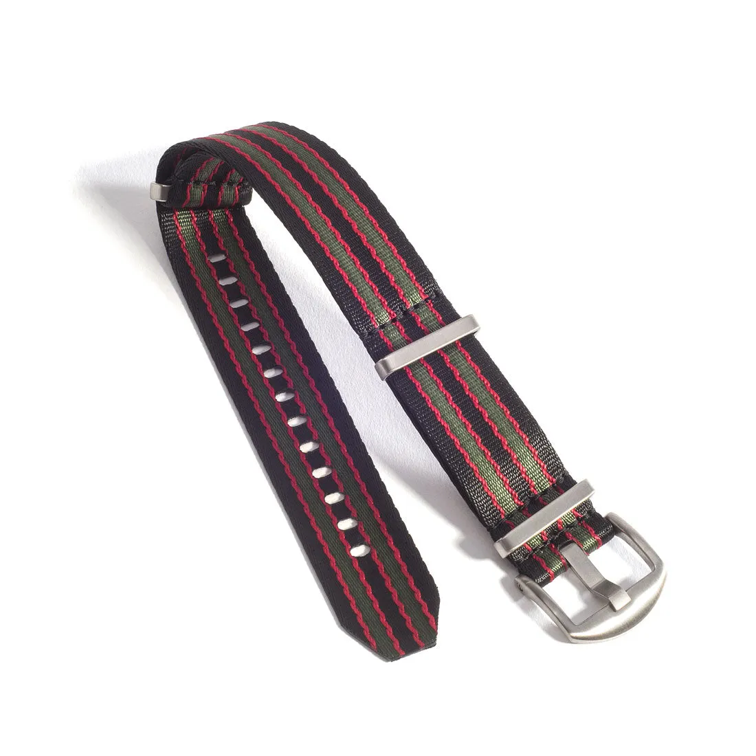 Everest Vintage Bond Black Nylon Watch Band