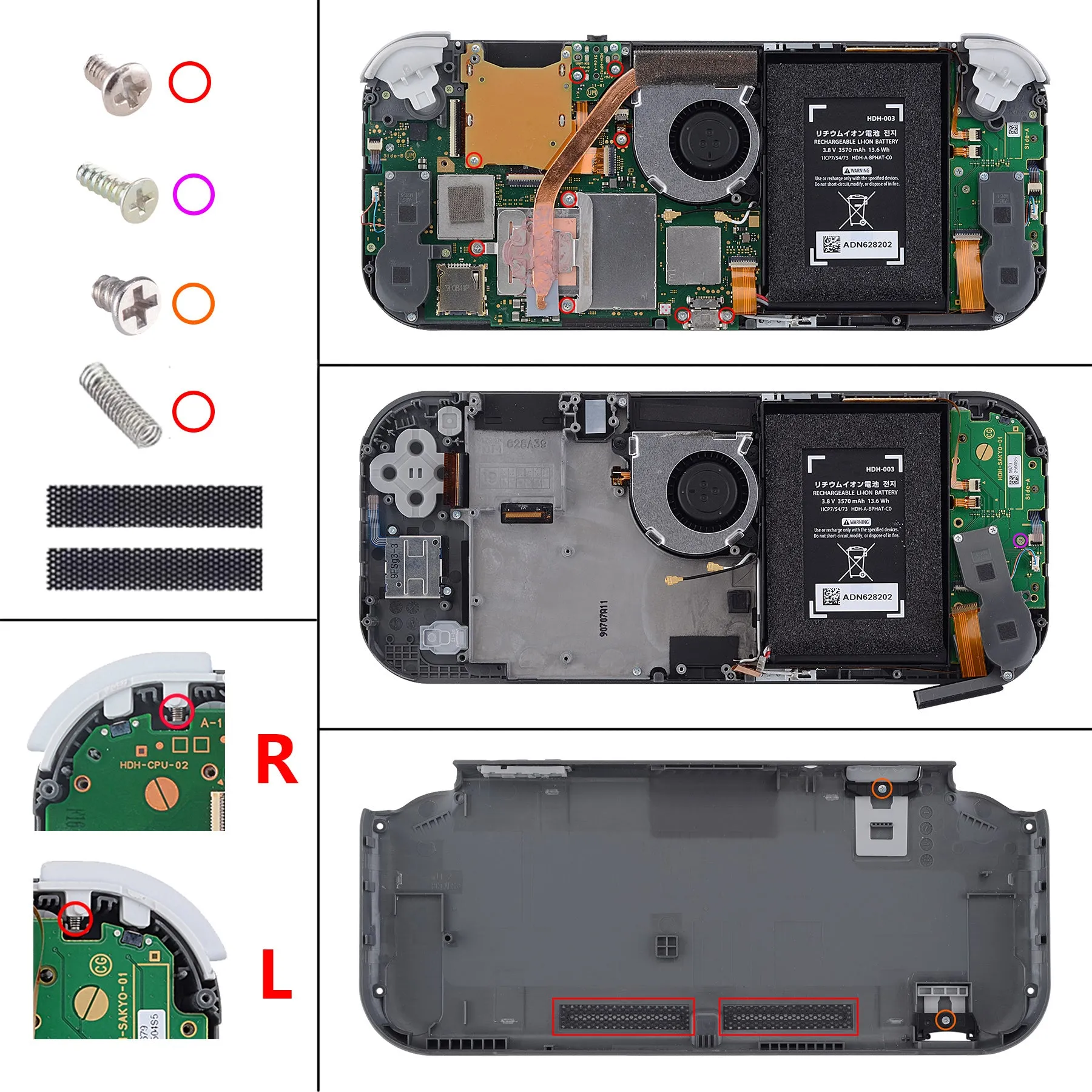 eXtremeRate Soft Touch Black DIY Replacement Shell for Nintendo Switch Lite, NSL Handheld Controller Housing w/ Screen Protector, Custom Case Cover for Nintendo Switch Lite - DLP309