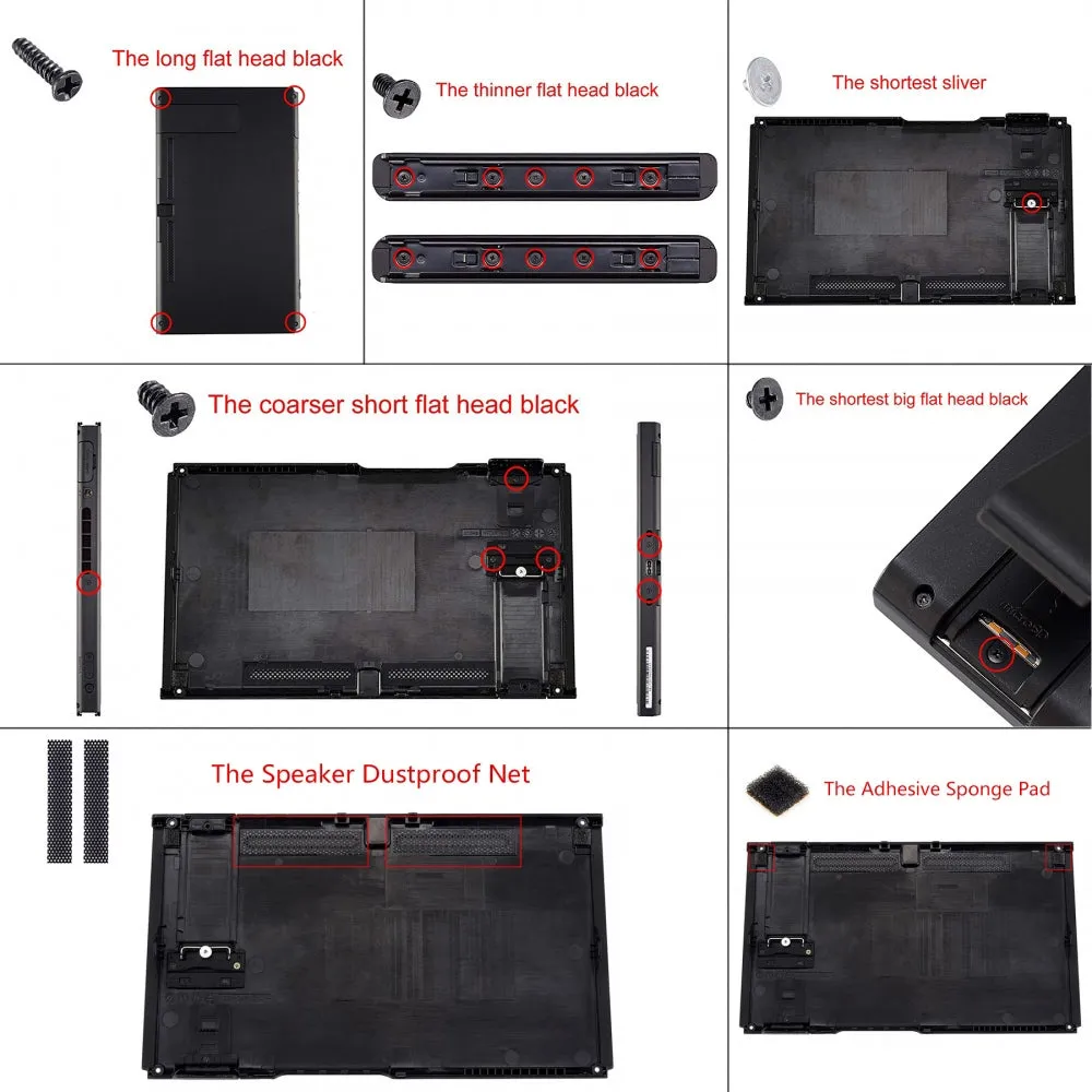 eXtremeRate Transparent Clear Green Back Plate for NS Switch Console, NS Joycon Handheld Controller Housing with Full Set Buttons, DIY Replacement Shell for NS Switch - QM503