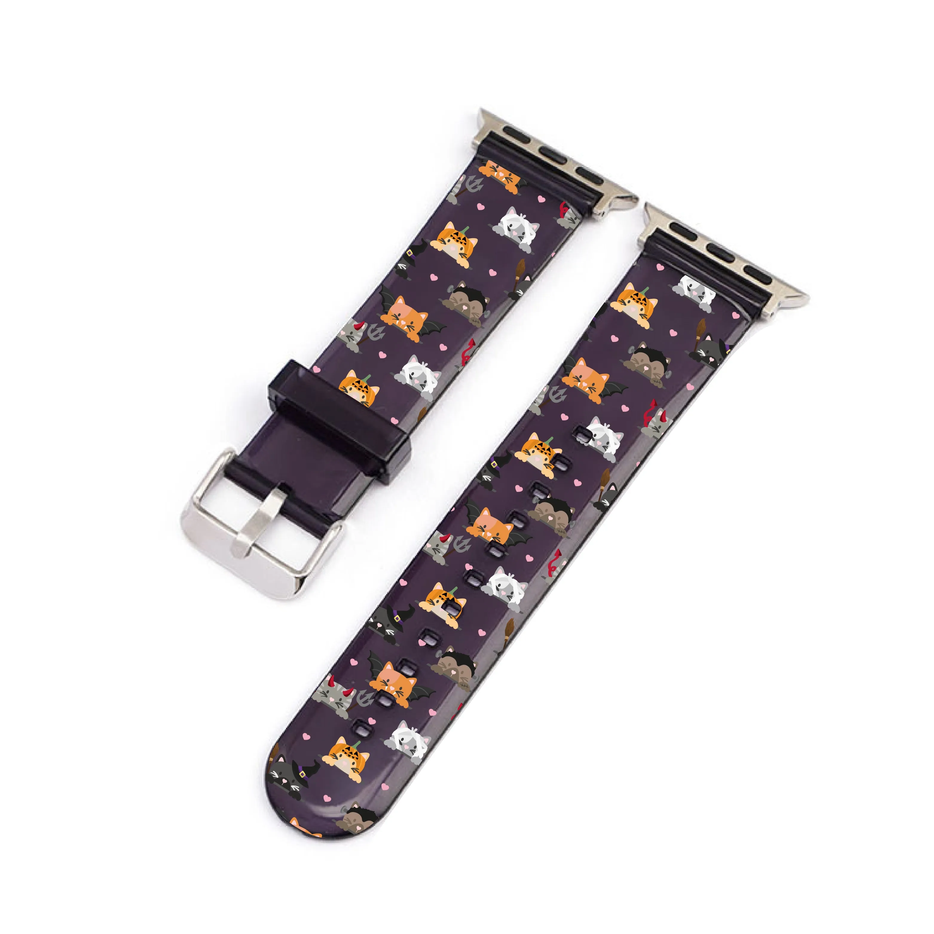 Feline Spooky Black Smartwatch Strap