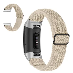 Fitbit Charge 3 nylon sports style watch strap - Apricot