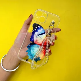 Flitzy Transparent Pearlfly Fall Chain Phone Cover