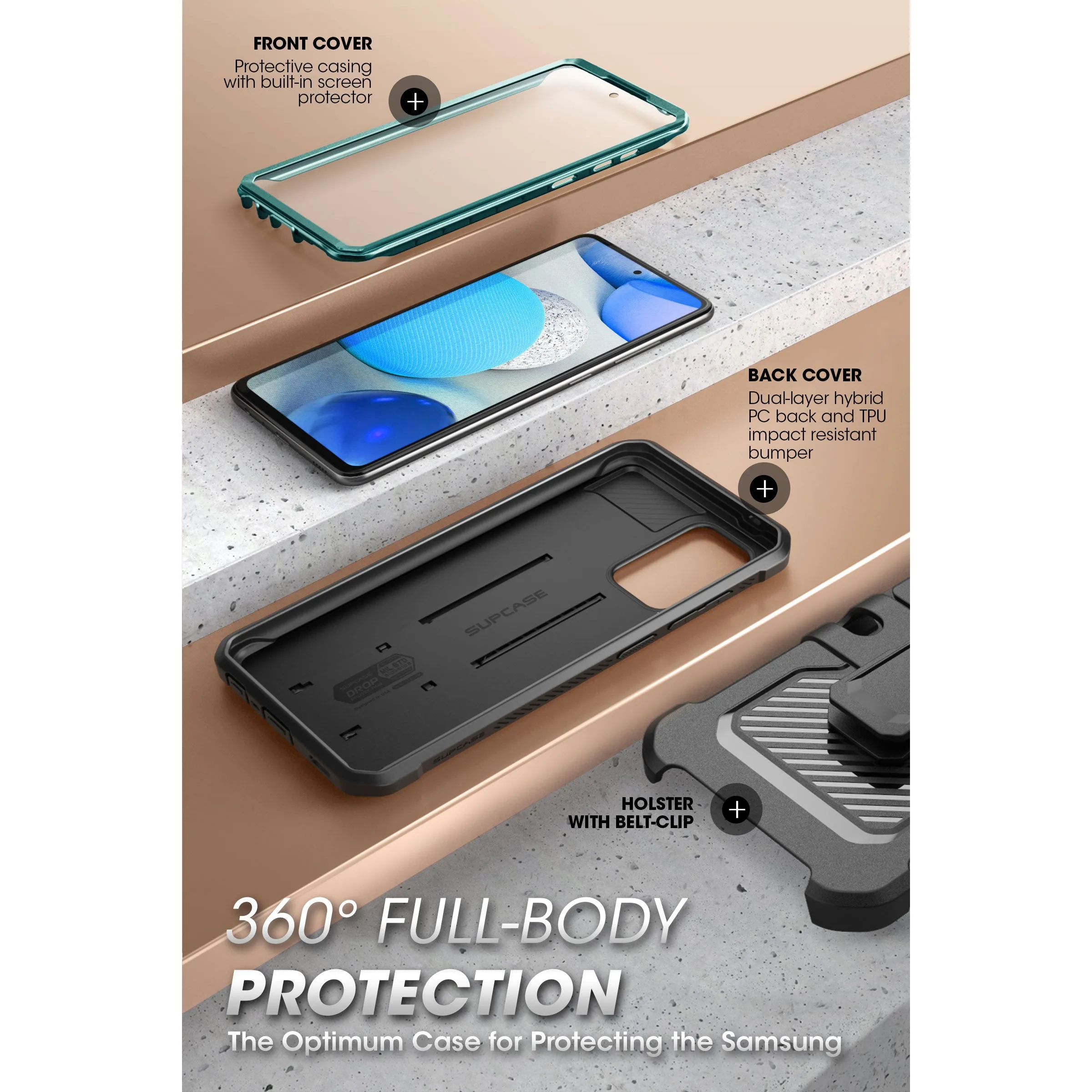 Galaxy A53 Unicorn Beetle PRO Rugged Holster Case-Seafoam