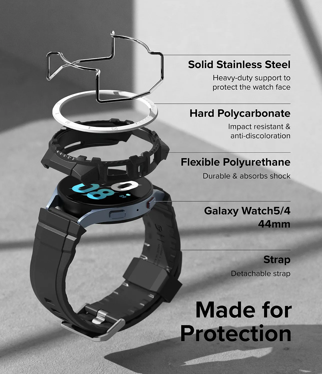 Galaxy Watch 5/4 44mm Case   Band   Wire | Fusion-X Guard