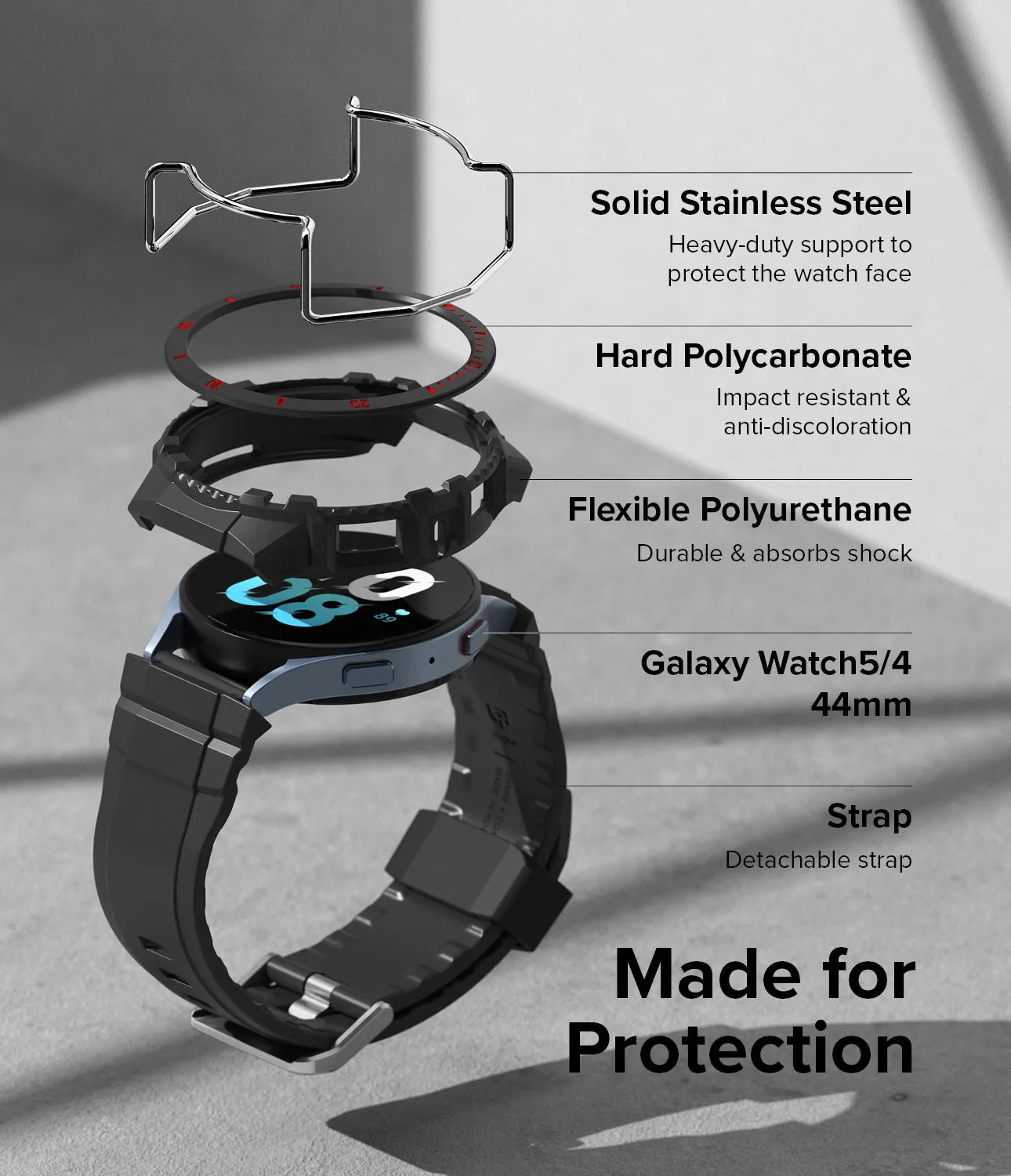 Galaxy Watch 5/4 44mm Case   Band   Wire | Fusion-X Guard