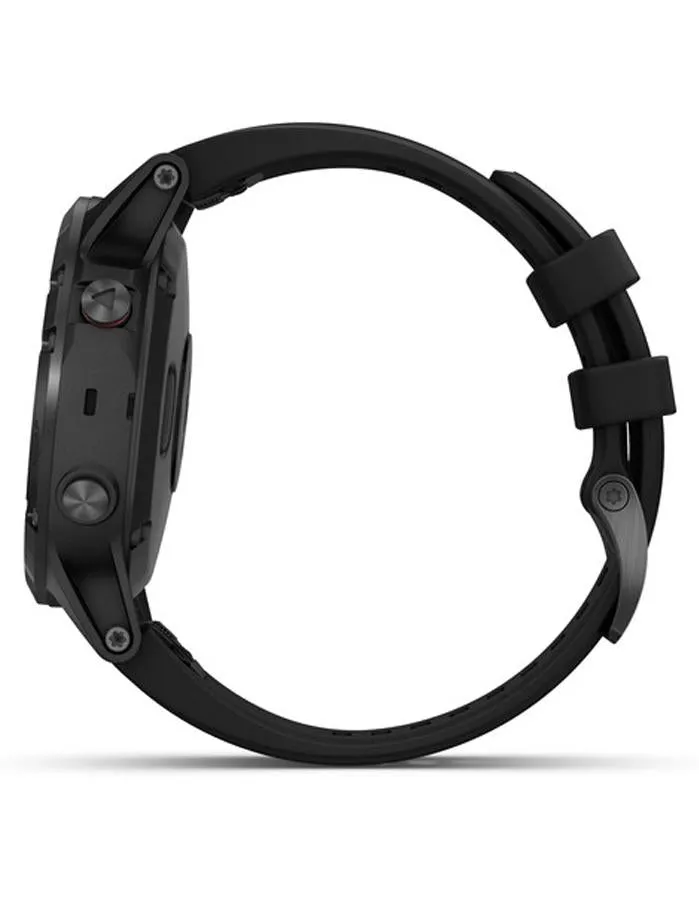 Garmin Fenix 5 Plus Sapphire Multisport Watch - Black Case - Black Strap - 47mm