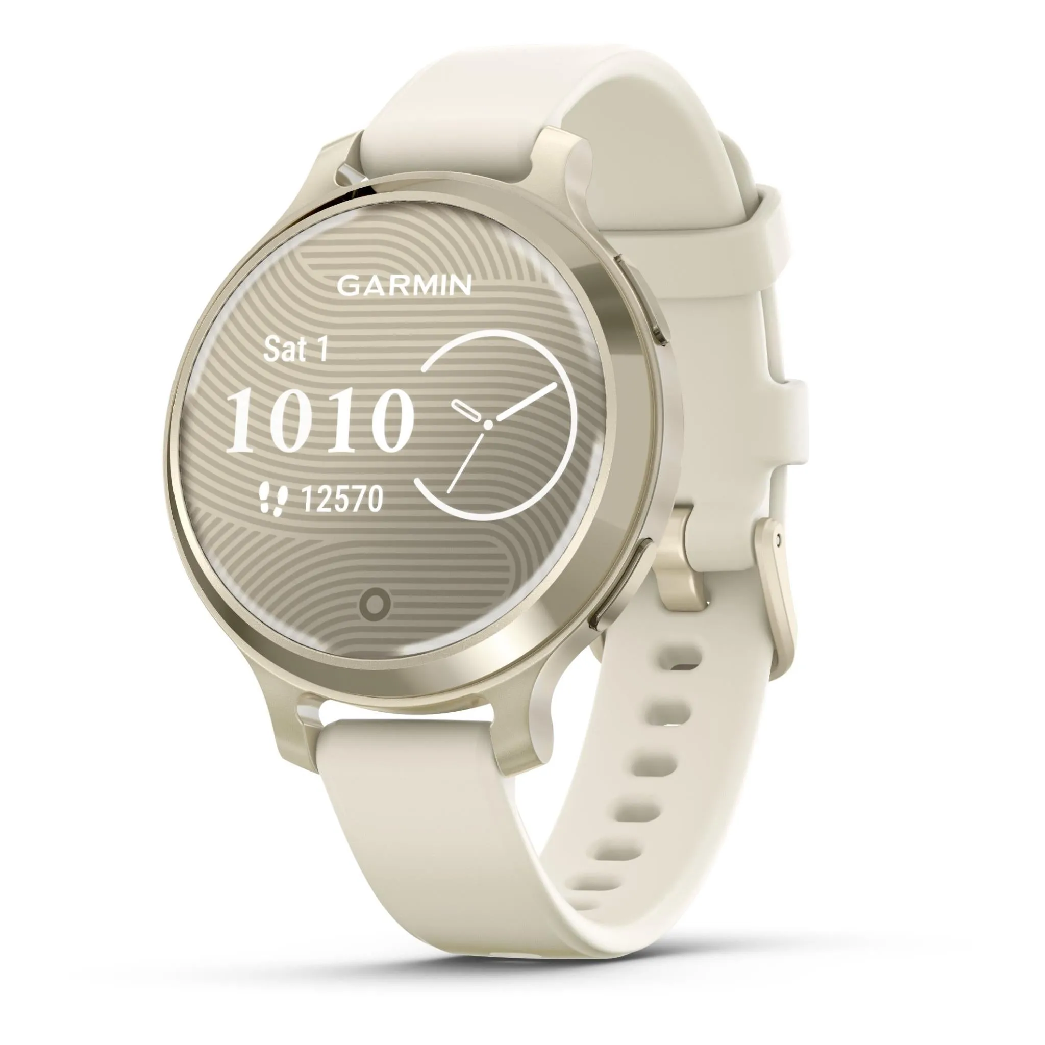 Garmin Lily 2 Active Cream Gold with Bone Silicone Band