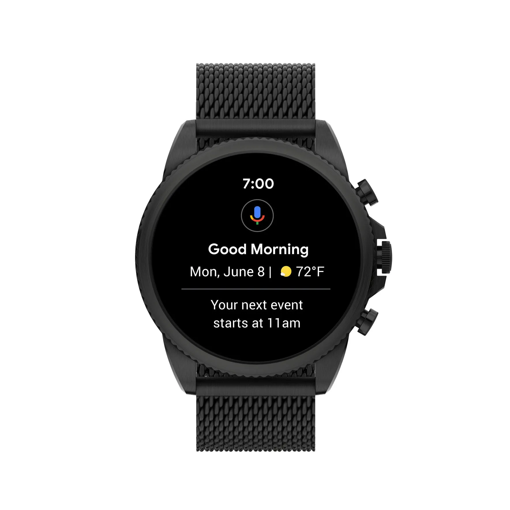 Gen 6 Smartwatch Black Stainless Steel Mesh