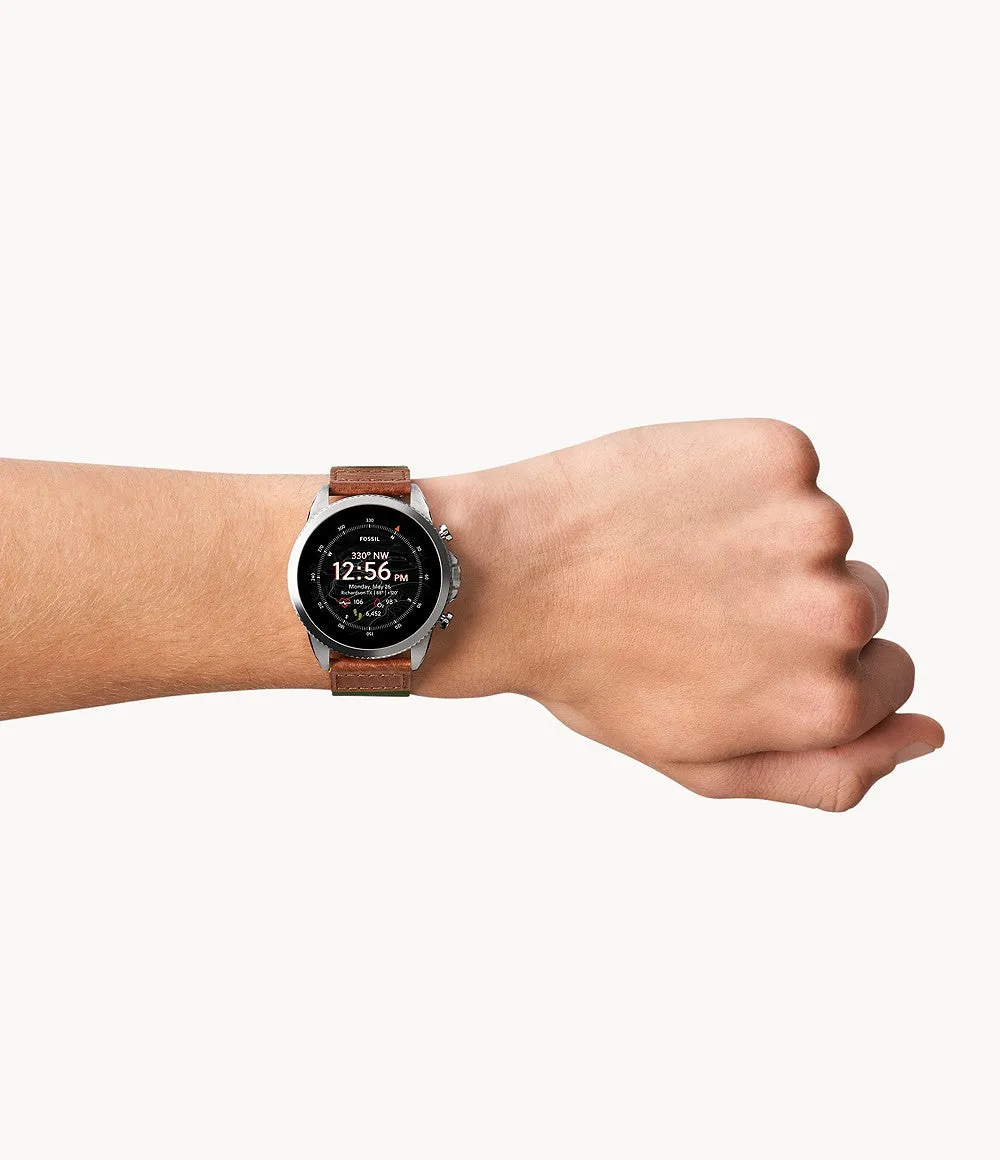 Gen 6 Smartwatch Venture Edition Olive Fabric and Leather