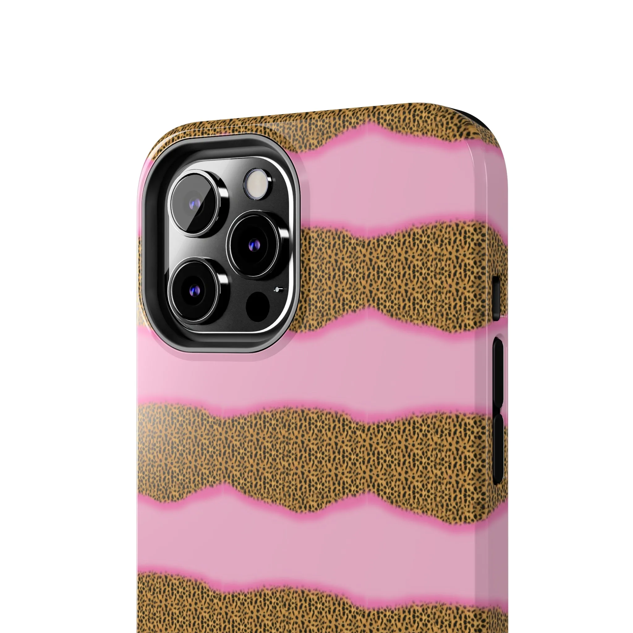 Girly Cheetah Wave Design Phone Case- Lightweight, Impact Resistant Cover for iPhone 6, 6s, 12, 13, 14, 15