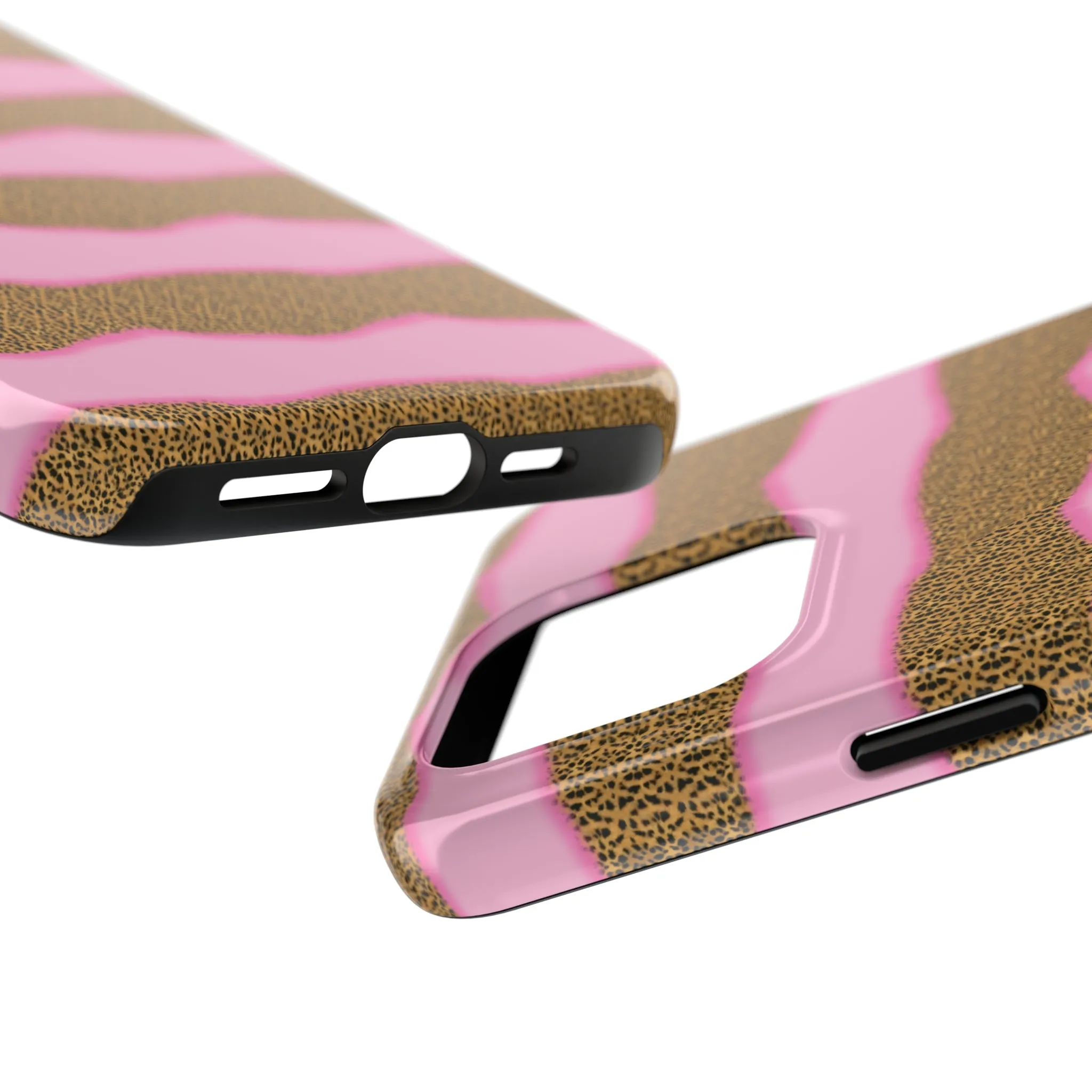 Girly Cheetah Wave Design Phone Case- Lightweight, Impact Resistant Cover for iPhone 6, 6s, 12, 13, 14, 15