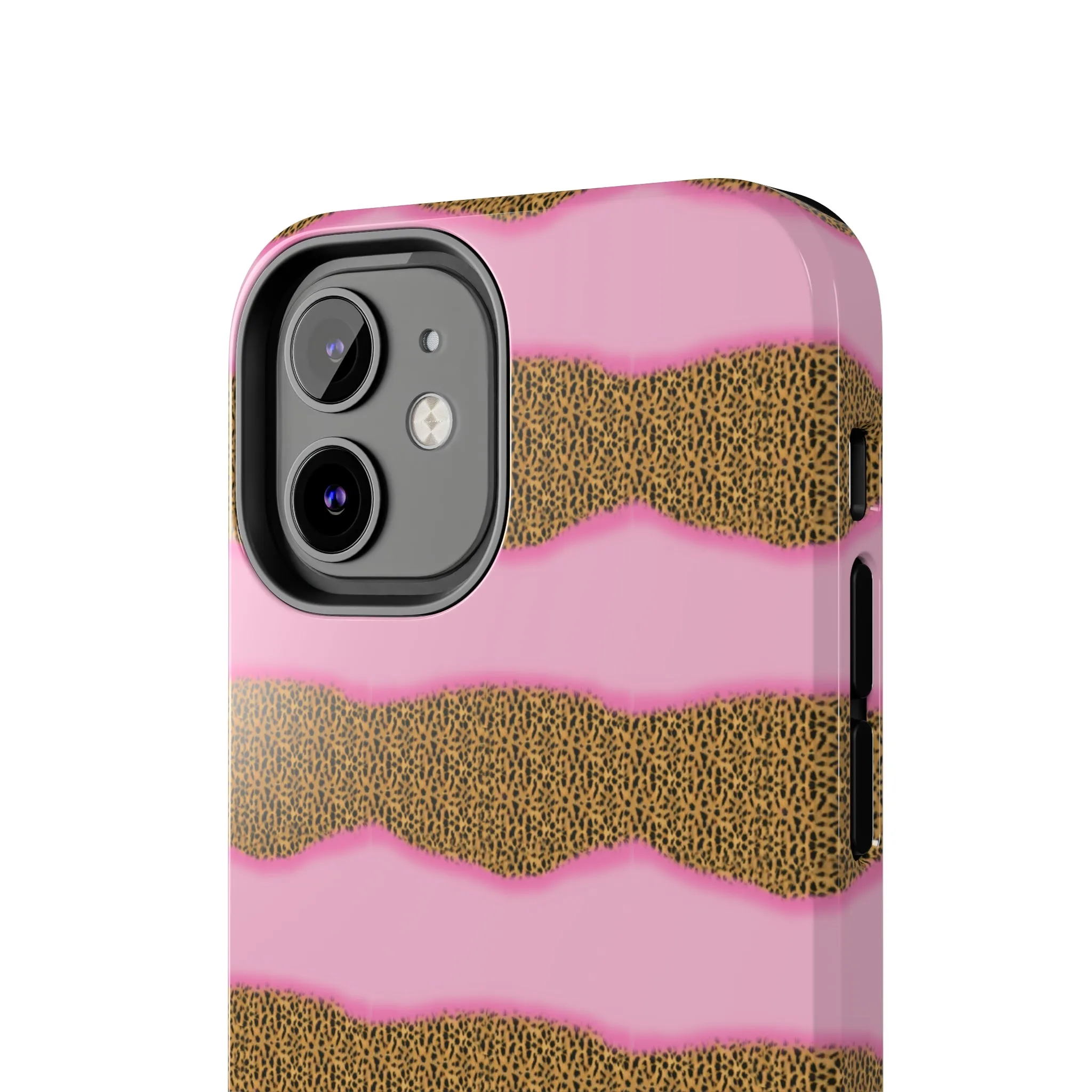 Girly Cheetah Wave Design Phone Case- Lightweight, Impact Resistant Cover for iPhone 6, 6s, 12, 13, 14, 15