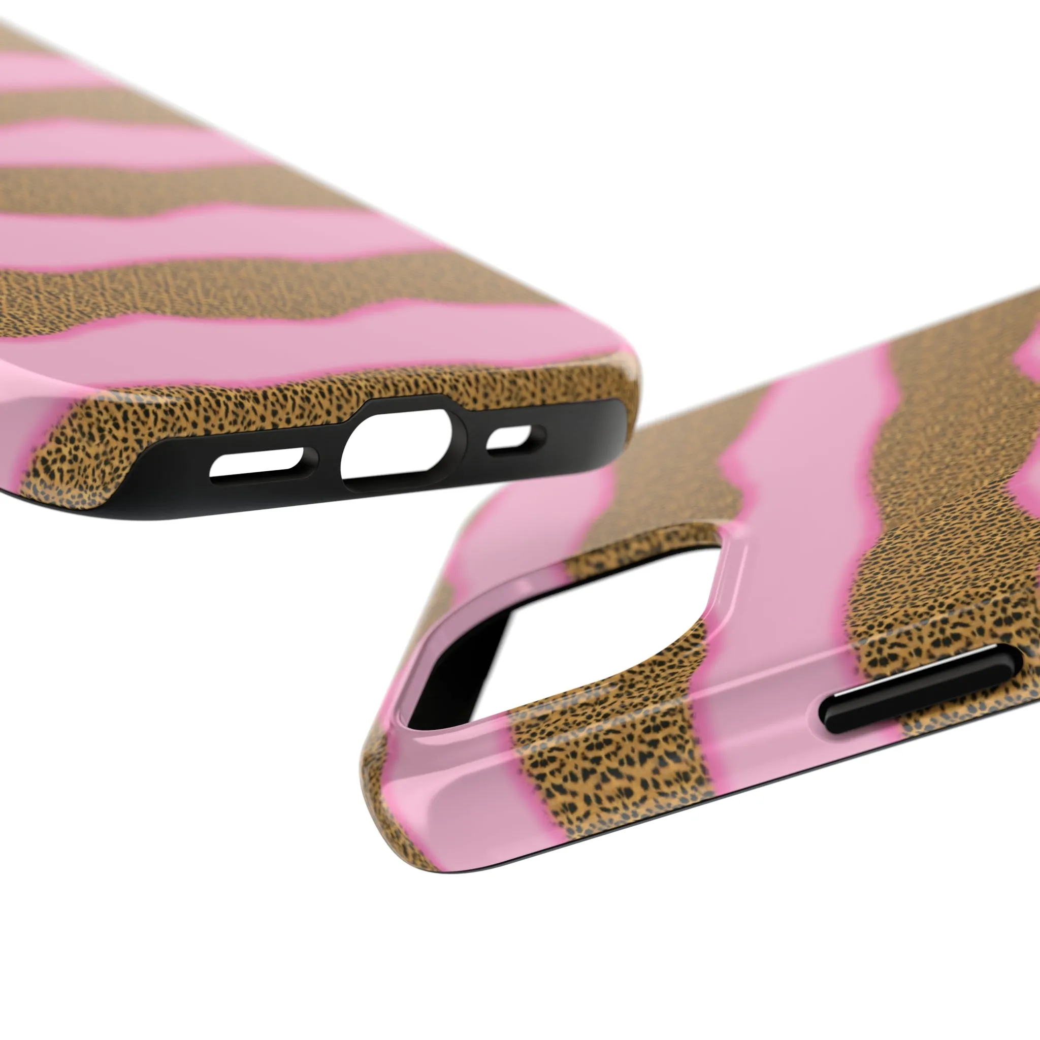 Girly Cheetah Wave Design Phone Case- Lightweight, Impact Resistant Cover for iPhone 6, 6s, 12, 13, 14, 15