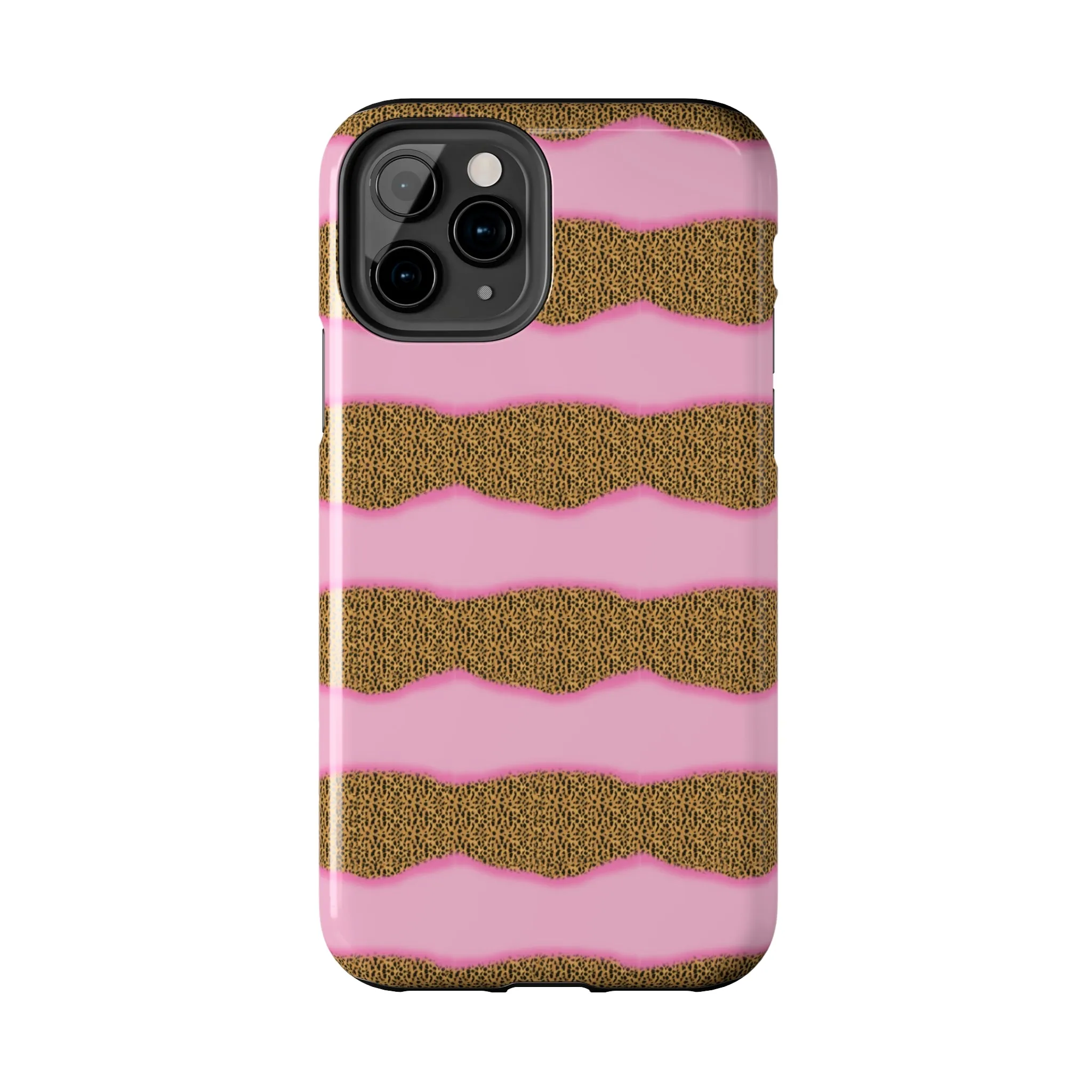 Girly Cheetah Wave Design Phone Case- Lightweight, Impact Resistant Cover for iPhone 6, 6s, 12, 13, 14, 15