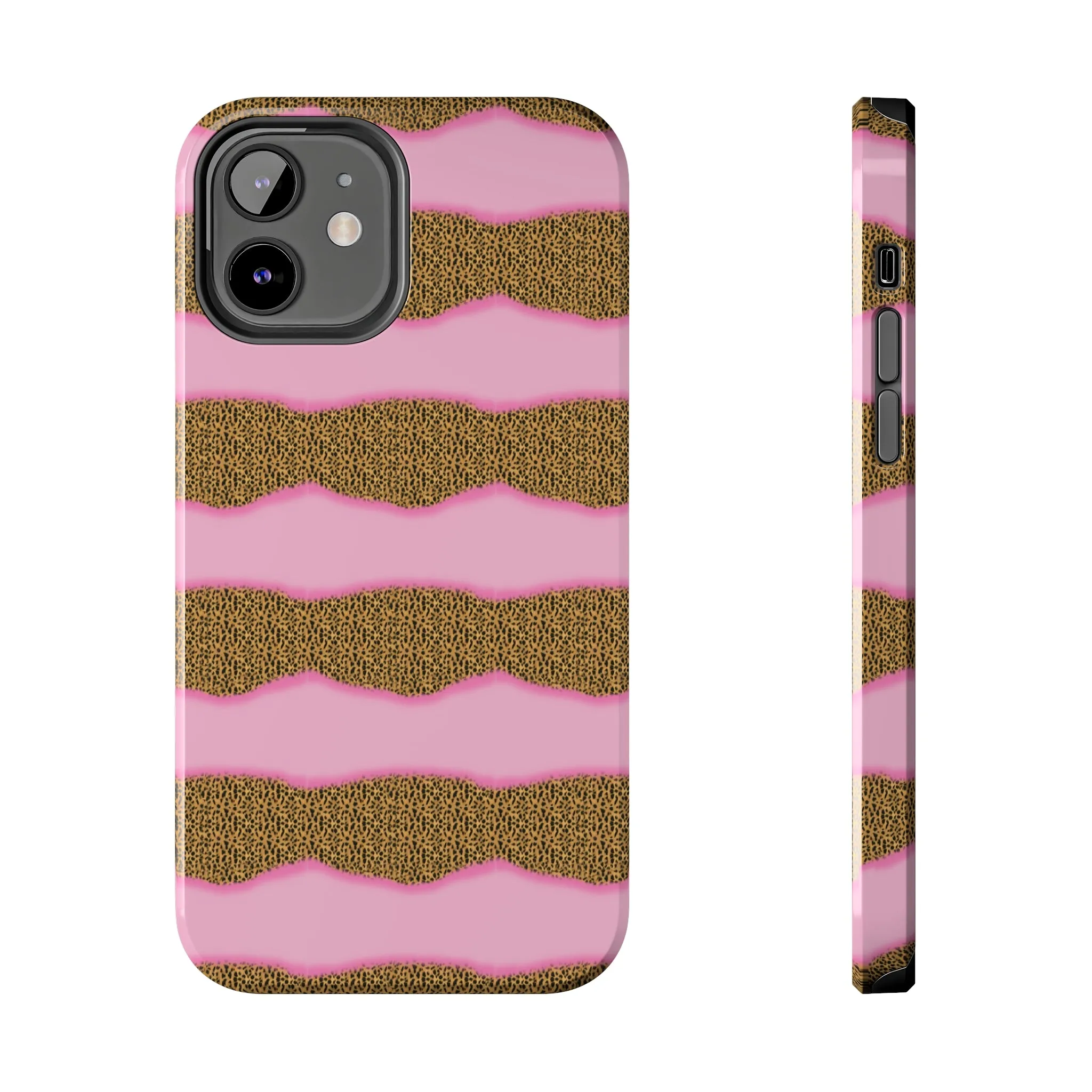 Girly Cheetah Wave Design Phone Case- Lightweight, Impact Resistant Cover for iPhone 6, 6s, 12, 13, 14, 15