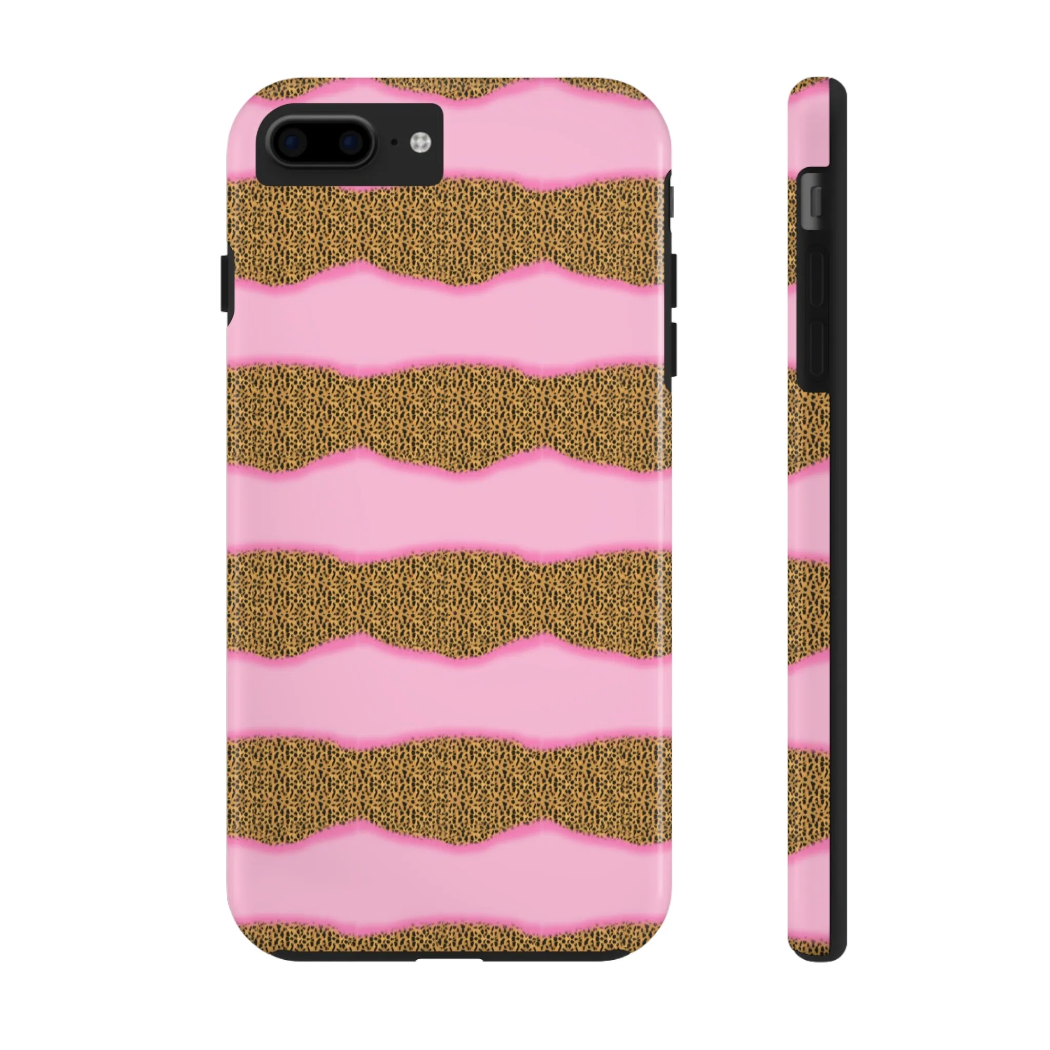 Girly Cheetah Wave Design Phone Case- Lightweight, Impact Resistant Cover for iPhone 6, 6s, 12, 13, 14, 15