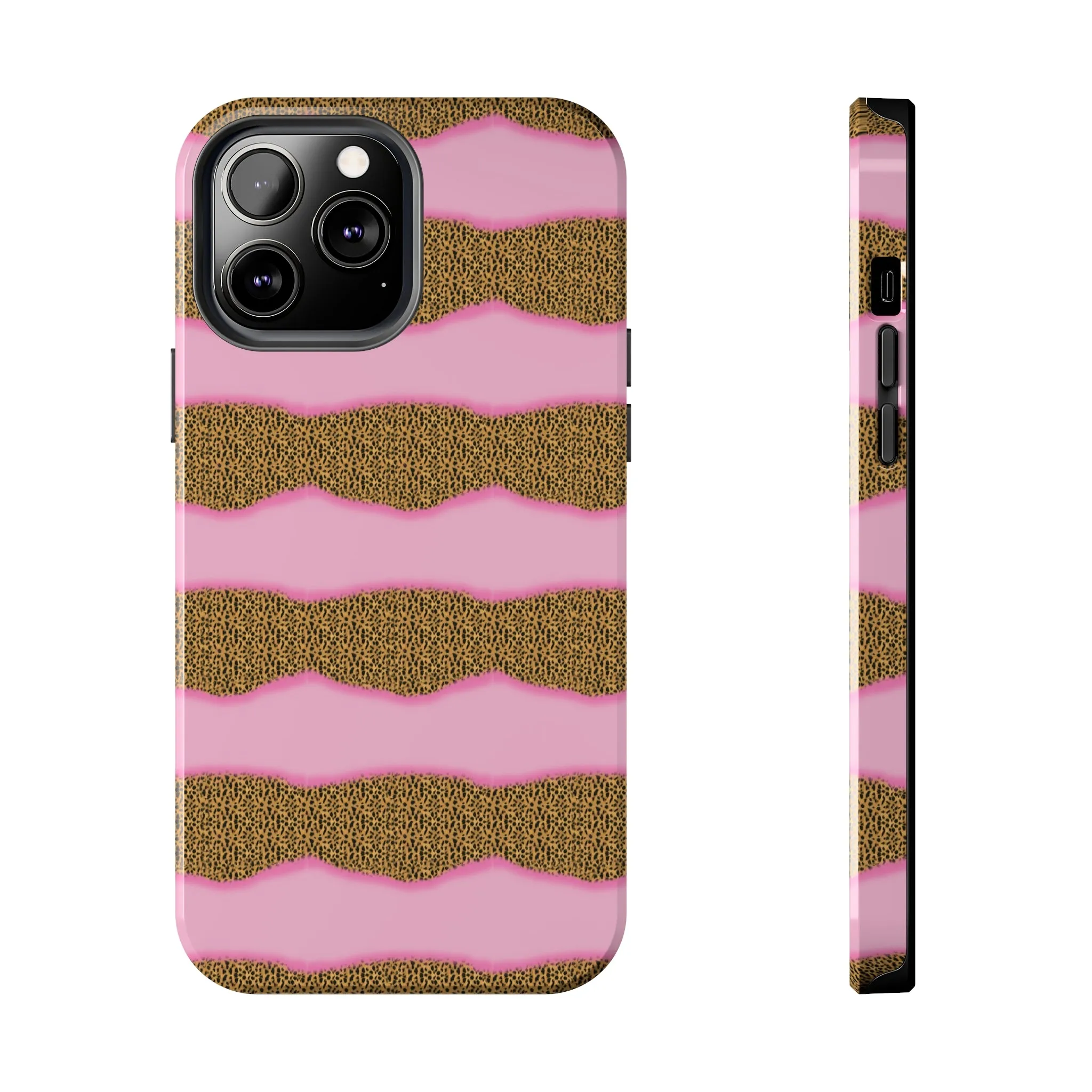 Girly Cheetah Wave Design Phone Case- Lightweight, Impact Resistant Cover for iPhone 6, 6s, 12, 13, 14, 15