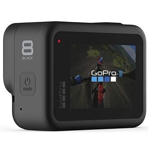 GoPro HERO8 Black Waterproof Action Camera with Touch Screen 4K Ultra HD Video 12MP Photos 1080p Live with Accessory Bundle - 1 Additional GoPro USA Batteries   PNY 64GB U3 microSDHC Card