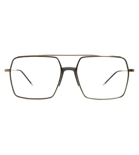 Gotti Unisex Gold Shiny-Slate Square Optical Frame