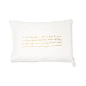 Handprinted Junior Cushion (Kid’s pillow) – Baby Poem - Gold