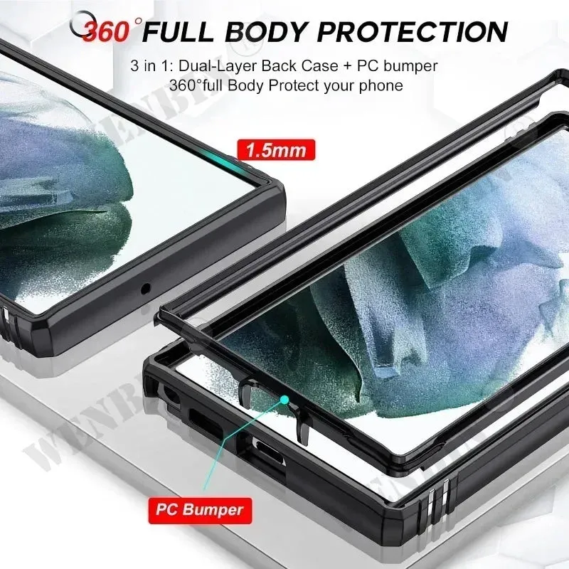 Heavy Duty Kickstand Case for Samsung S25 Ultra S24 S23 Plus A56 A55 A36