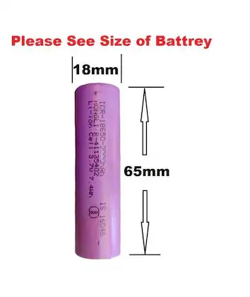 Hongli 2200mAh 18650 Rechargeable Lithium ion Battery, 3.7 V 8.14Wh Li-Ion Cell