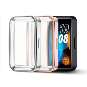 Huawei Band 8 | Huawei Band 9 | TPU Case with Screen Protector | Rose Gold /Silver