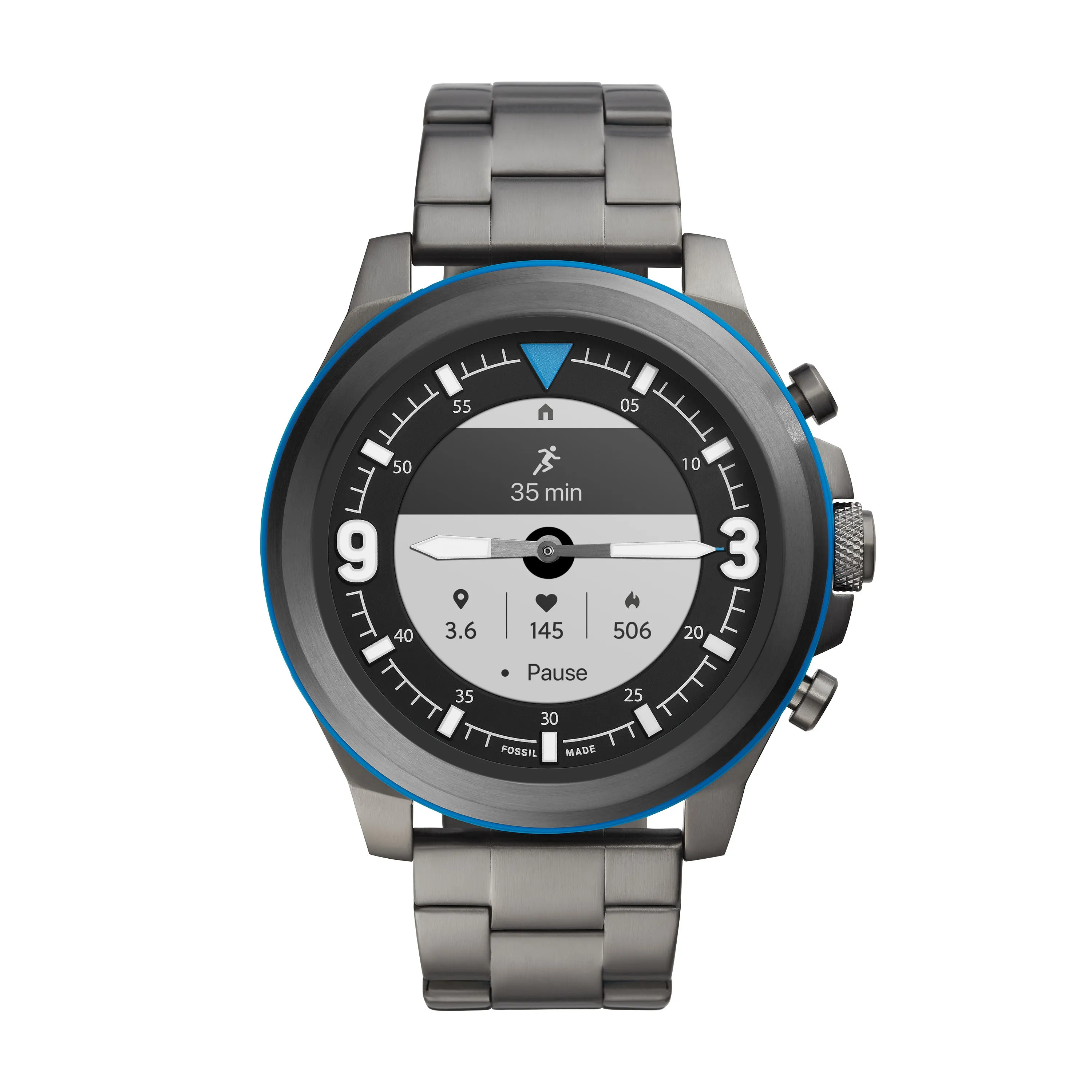 Hybrid Smartwatch HR Latitude Smoke Stainless Steel