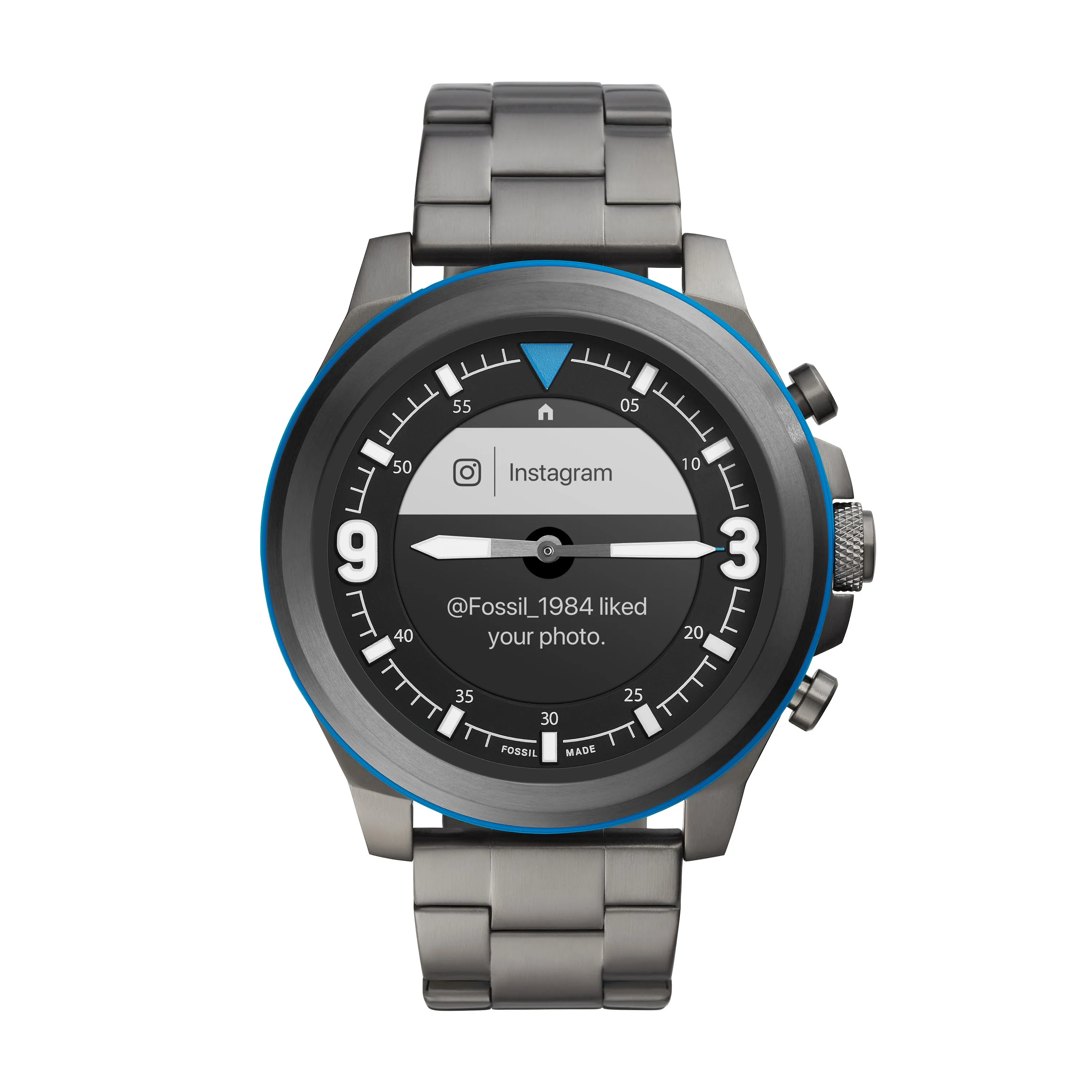 Hybrid Smartwatch HR Latitude Smoke Stainless Steel