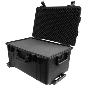 IBEX Protective Case 2700 with foam, 24.6 x 16.5 x 13.4", Black, With Wheels (IC-2700BKW)