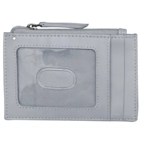 ili New York Zip ID Card Case Lavender Leather