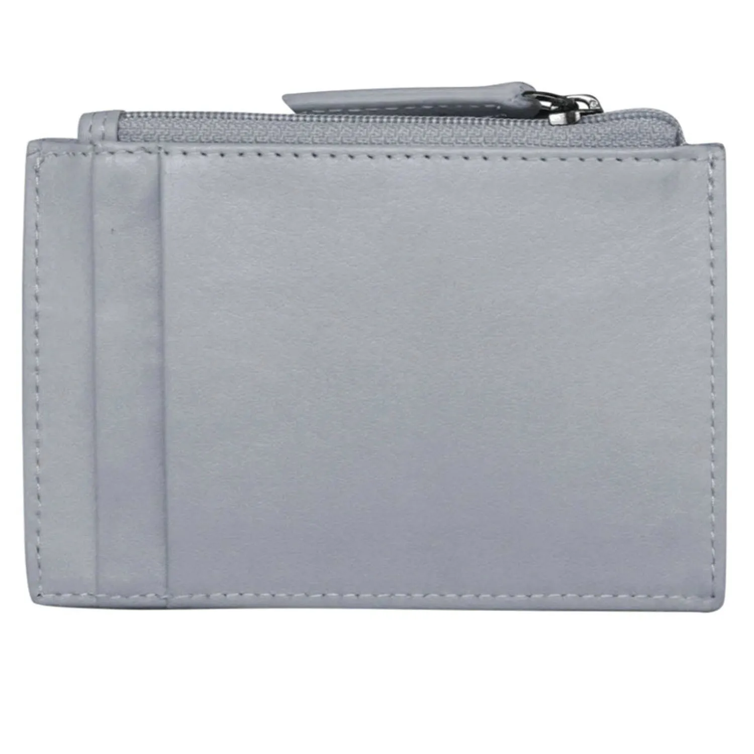 ili New York Zip ID Card Case Lavender Leather