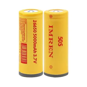 IMREN 50S 26650 5000mAh 50A Rechargeable Lithium Battery  (2PCS/Pack)