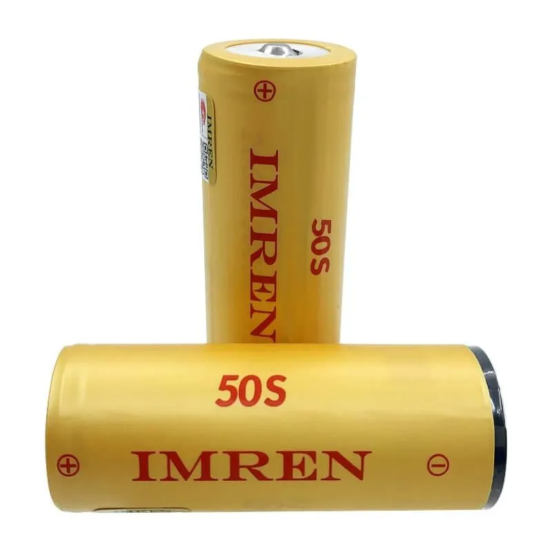 IMREN 50S 26650 5000mAh 50A Rechargeable Lithium Battery  (2PCS/Pack)