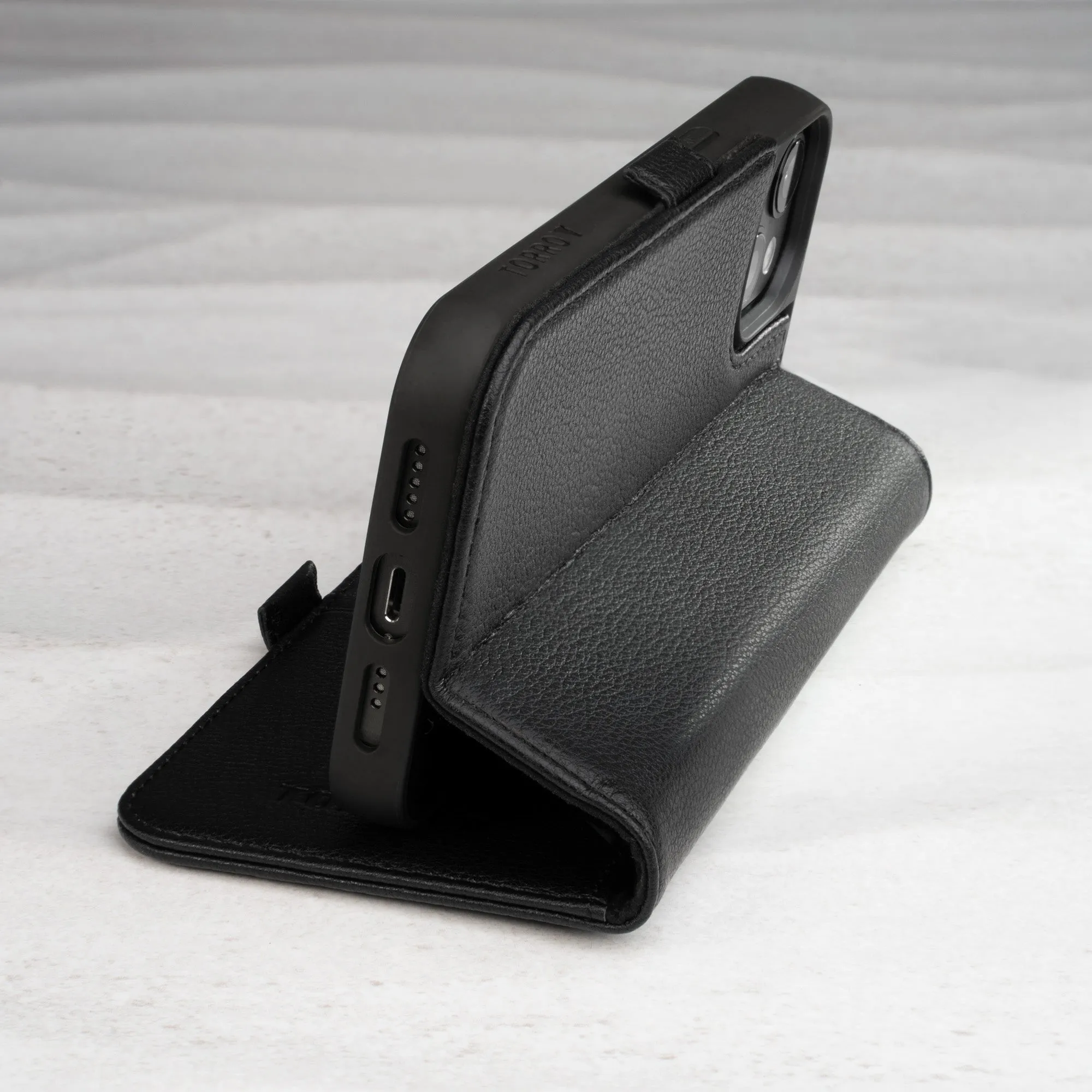 iPhone 14 Leather Case (with Stand function)