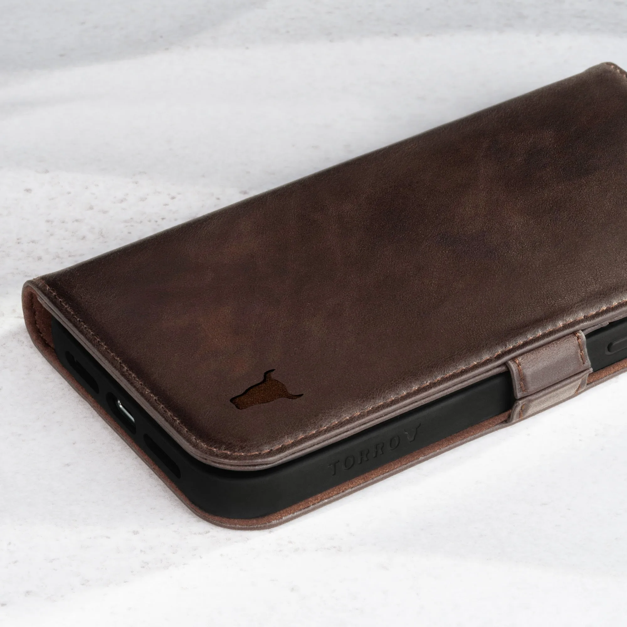 iPhone 14 Leather Case (with Stand function)