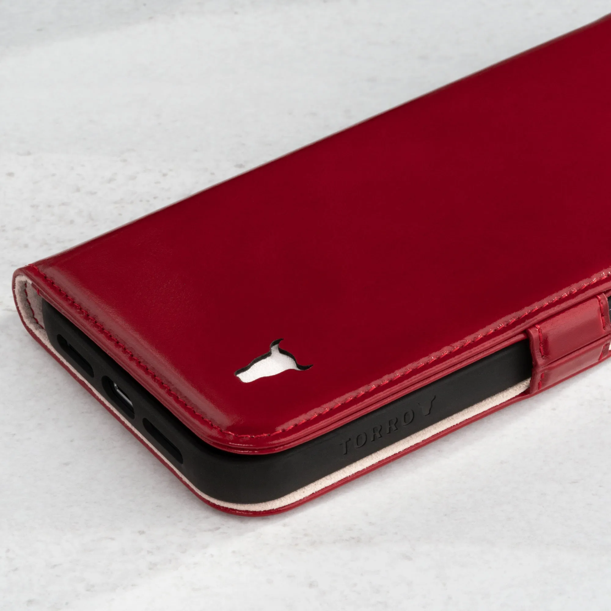 iPhone 14 Leather Case (with Stand function)