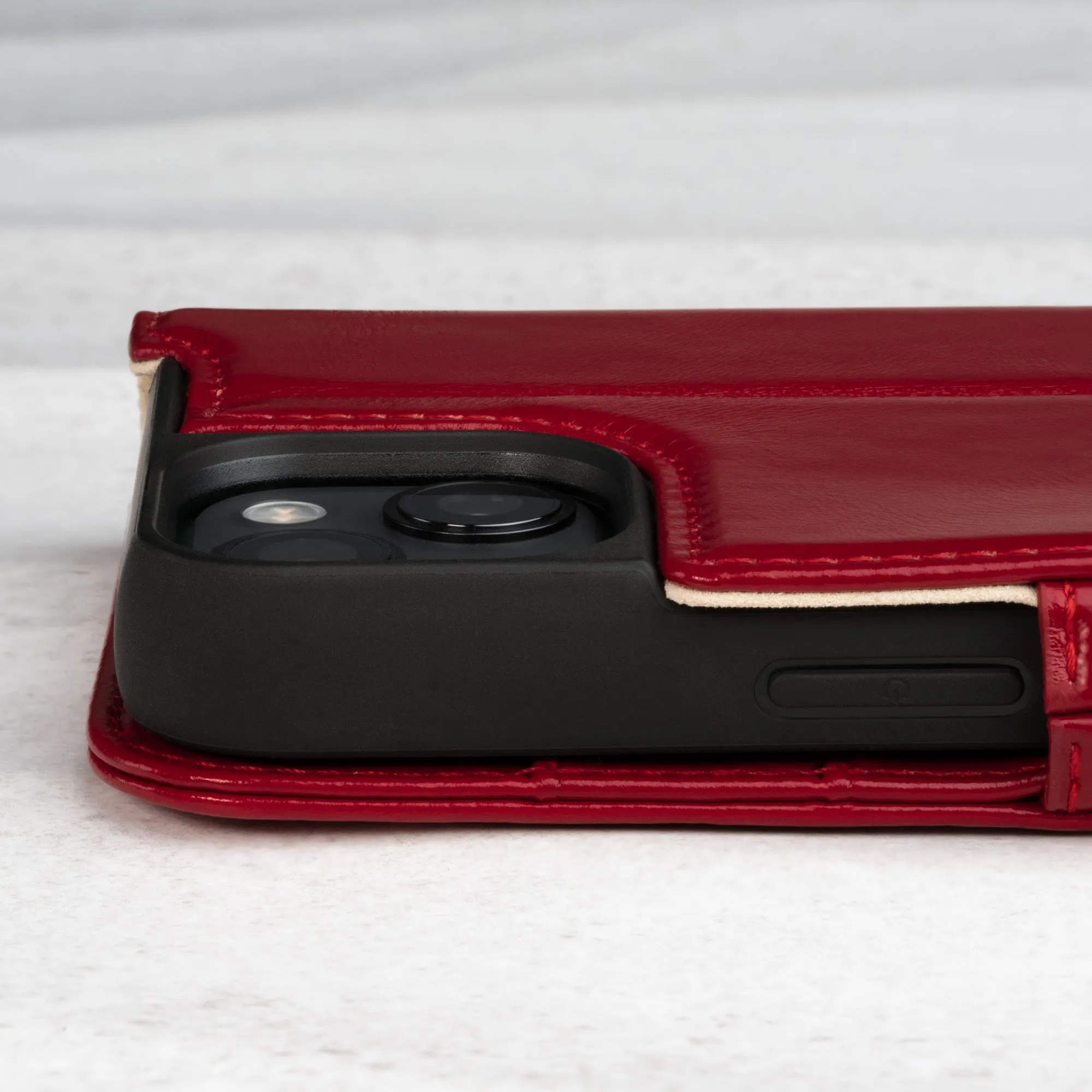 iPhone 14 Leather Case (with Stand function)