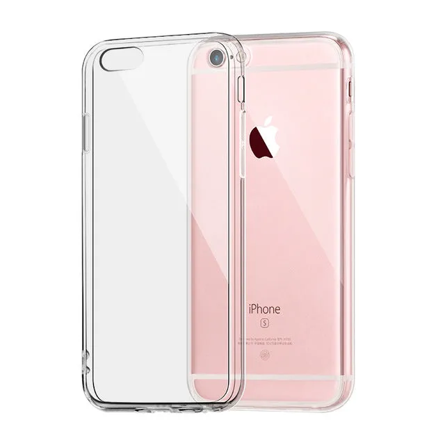 IQD For Apple iPhone 6 6s 7 Plus Case Clear TPU Cases Slim Crystal Silicone Protective sleeve Cover Transparent Fitted Soft hard